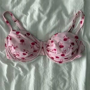 Target Pink Floral Balconette Bikini Top